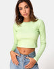 Afbeelding van Bonnie Crop Top in Rib Pastel Lime
