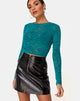 Afbeelding van Bonnie Crop Top in Zebra Flock Bosgroen