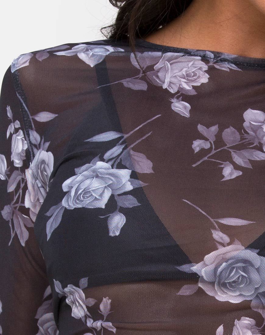 Afbeelding van Bonnie Top in Grijs Roos Mesh
