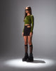 Afbeelding van Bonnie Lange Mouw Top in Optic Polka Green