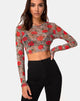 Afbeelding van Bonnie Crop Top in Tijgerroos
