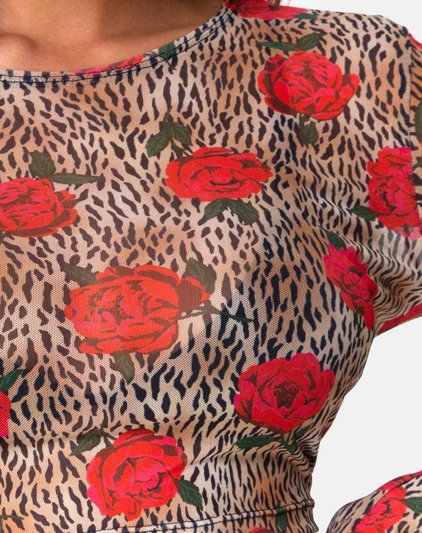 Afbeelding van Bonnie Crop Top in Tijgerroos