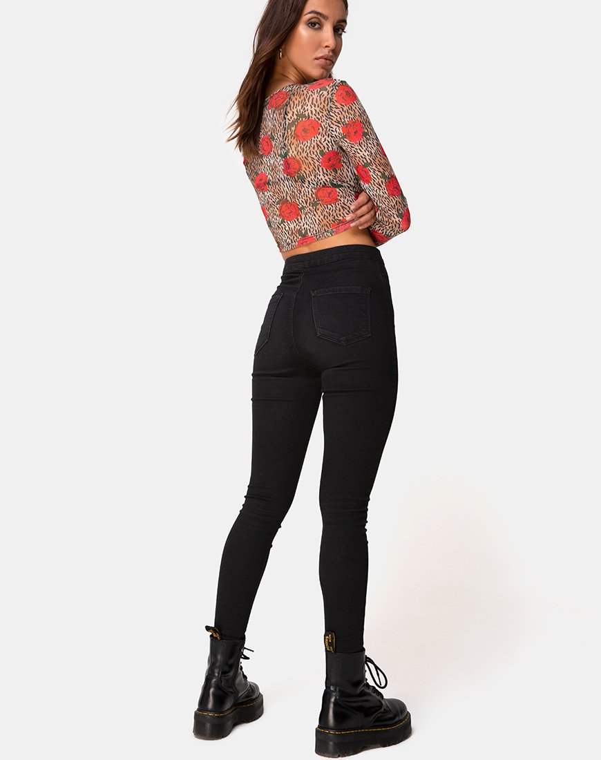 Afbeelding van Bonnie Crop Top in Tijgerroos