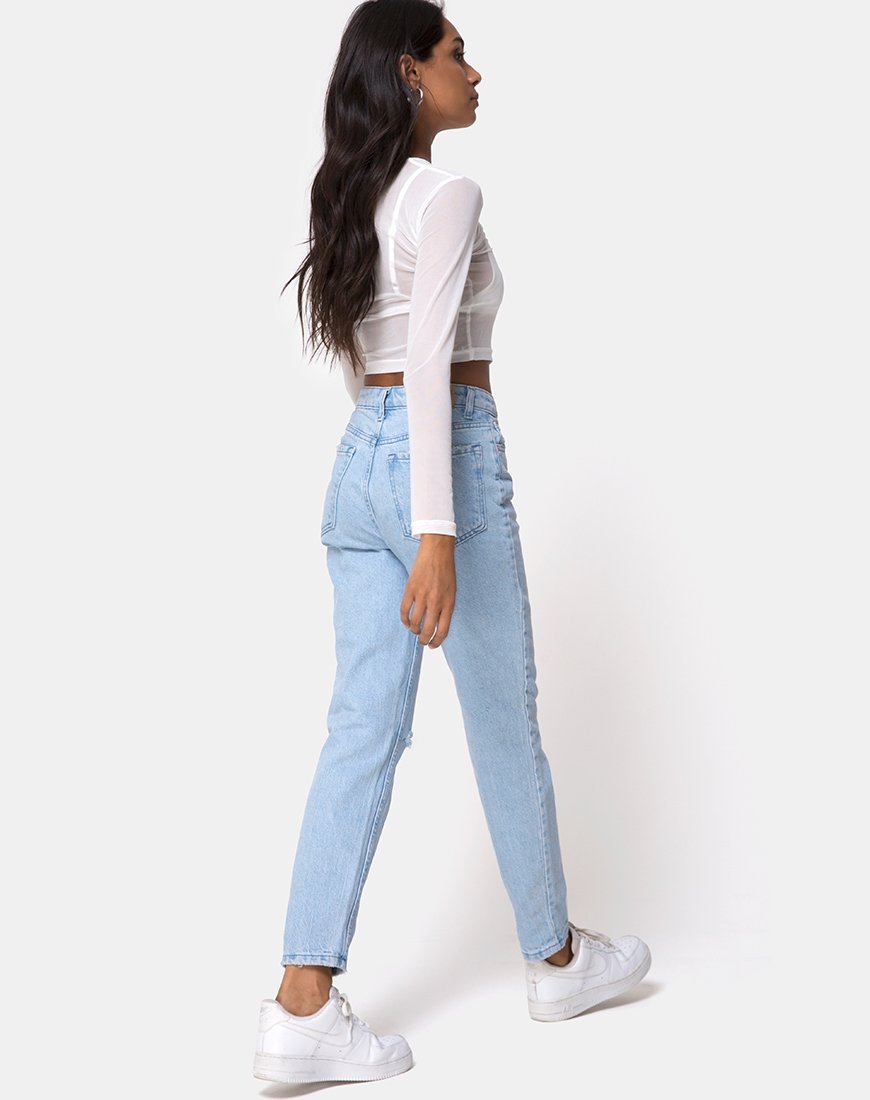 Afbeelding van Bonnie Crop Top in Ivory Net