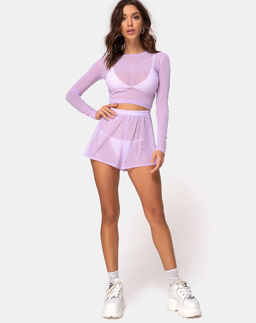 Afbeelding van Bonnie Crop Top in Net Lila