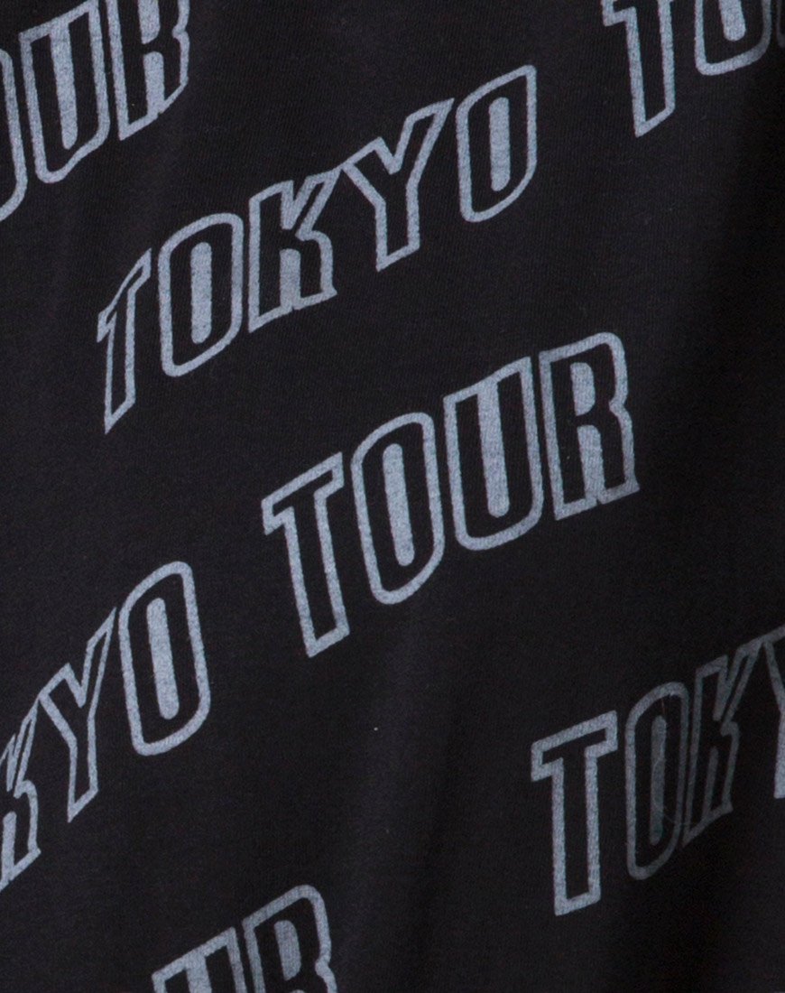 Afbeelding van Botec Oversize T-shirt in Tokio Tour Zwart