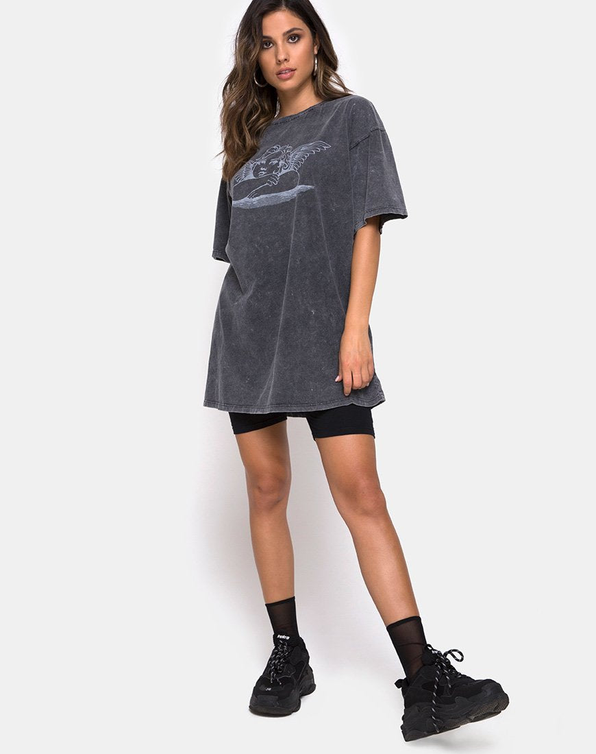 Afbeelding van Sunny Kiss Tee in Stone Wash met Angelo