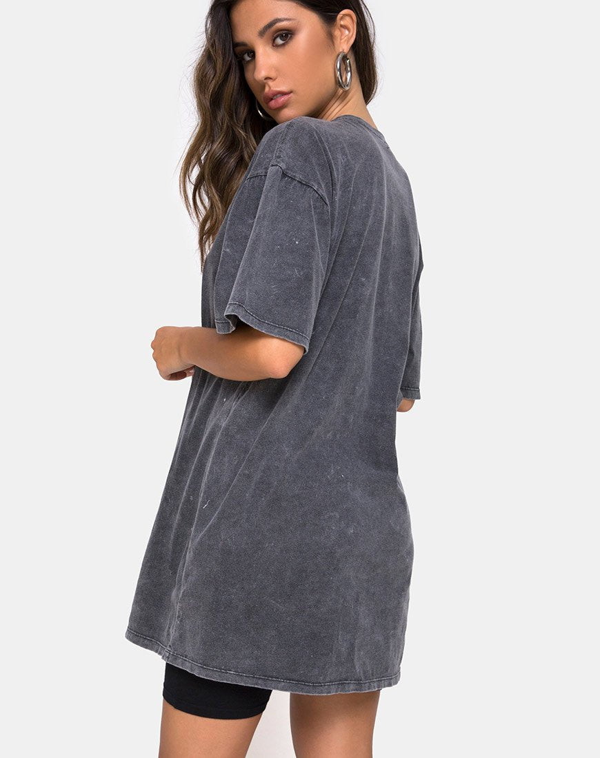 Sunny Kiss T-shirt in Stone Wash met Angelo