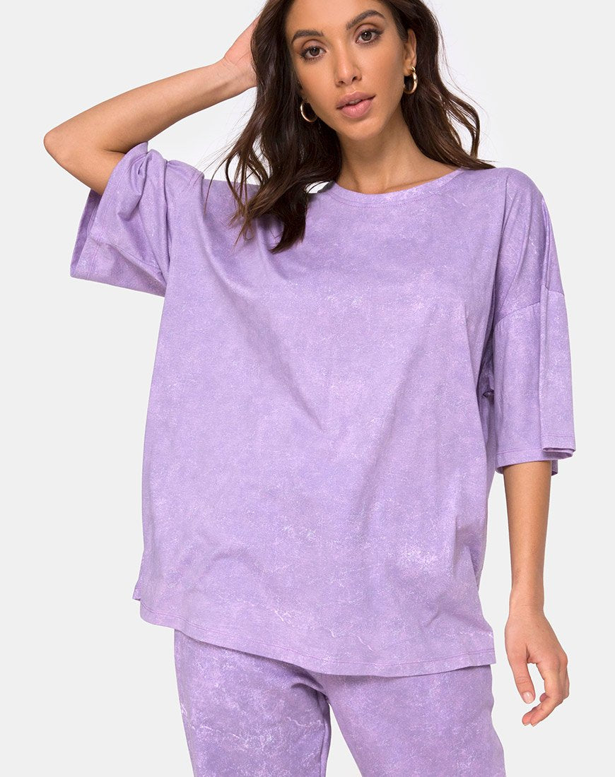 Botec T-shirt in Purple Acid Wash