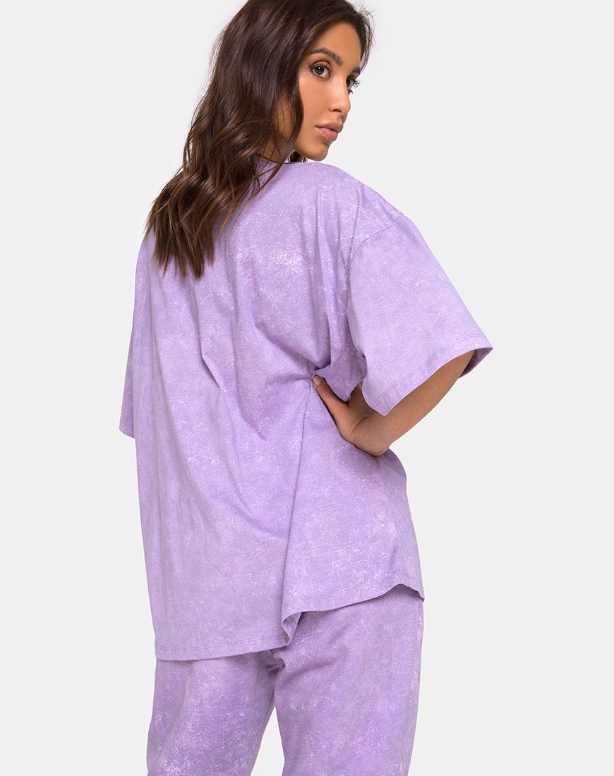 Botec T-shirt in Purple Acid Wash