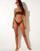 Afbeelding van FARIDA BIKINI BOTTOM DARK BROWN 34