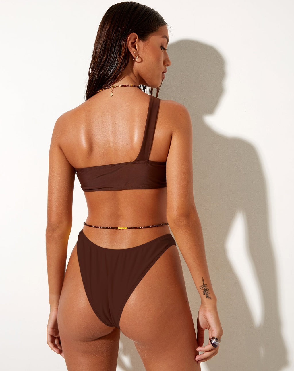 Farida Bikinibroekje in Donkerbruin
