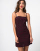 Afbeelding van Boyasly Jurk in Mini Diana Stip Zwart Rood