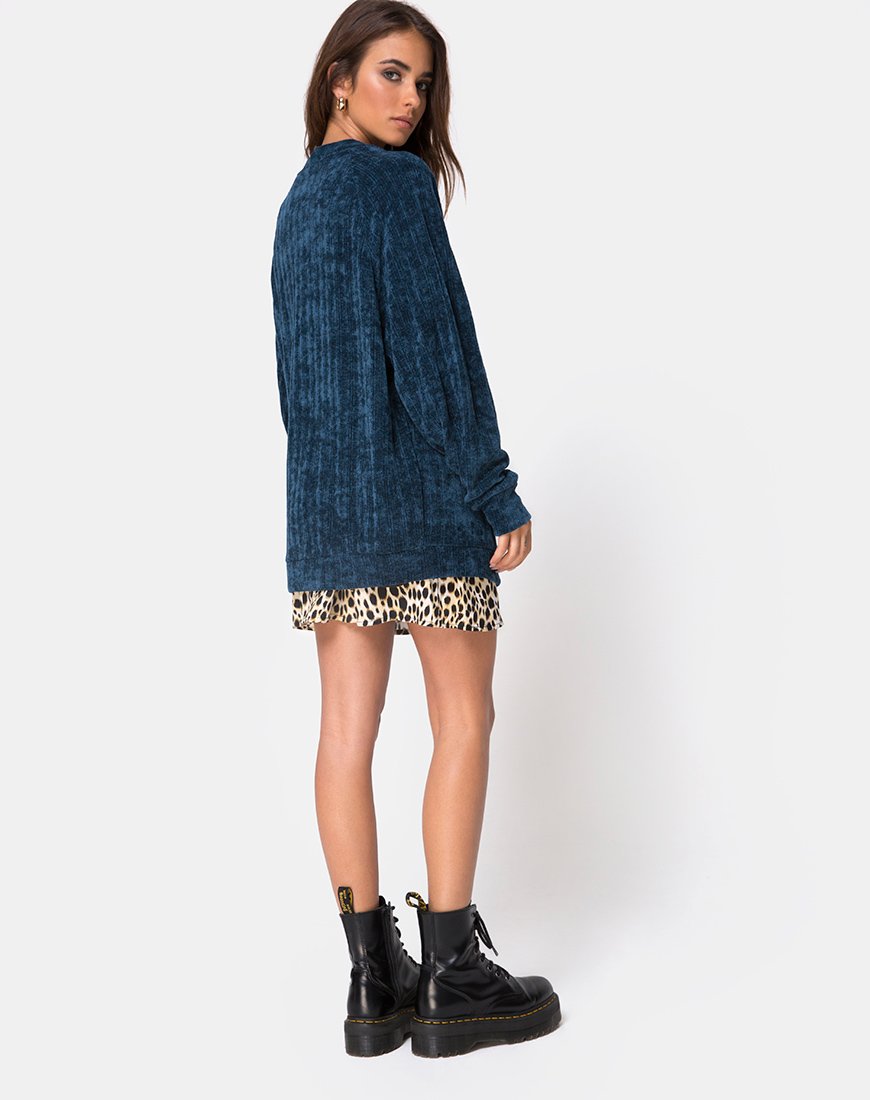 Afbeelding van Vriendjesvest in Chenille Blauw