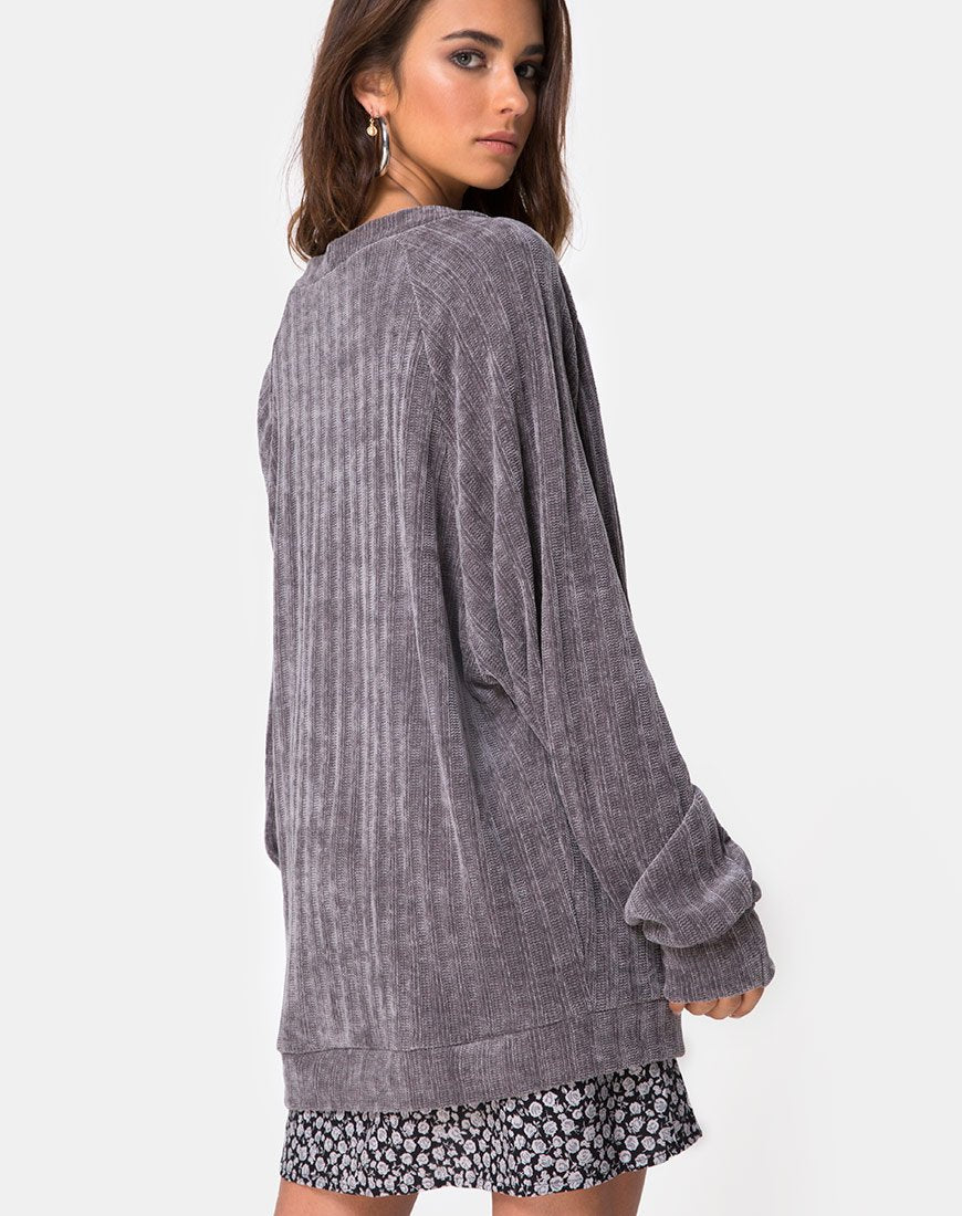 Afbeelding van Vriendjesvest in Chenille Grijs
