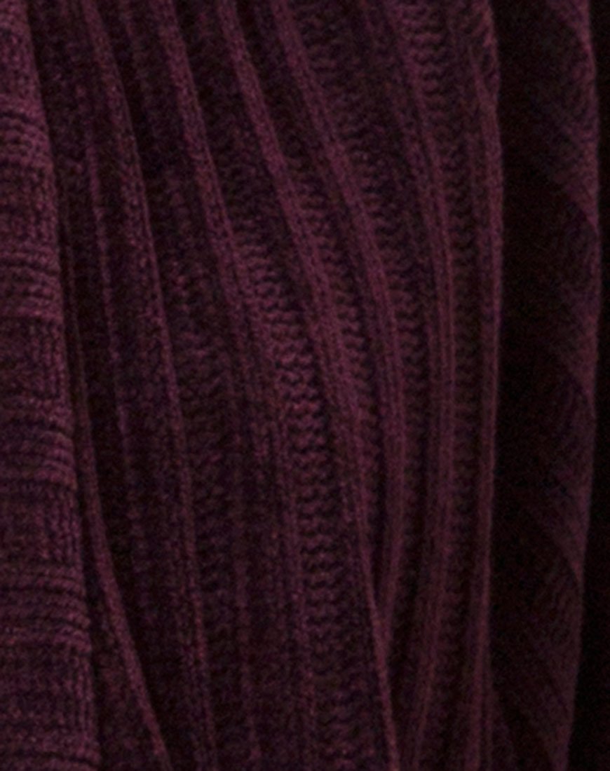 Afbeelding van Boyfriend vest in Chenille Plum