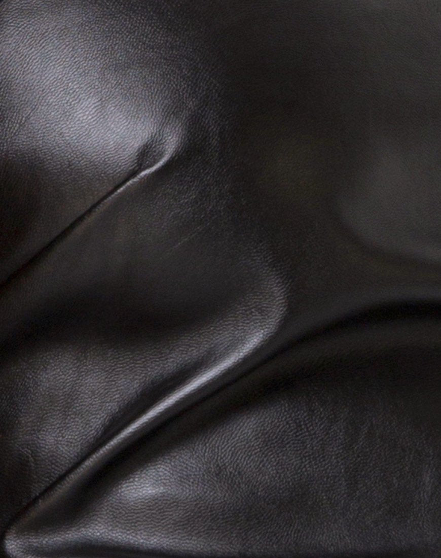 Afbeelding van Brandy Bodycon Dress in Vegan Leather Zwart