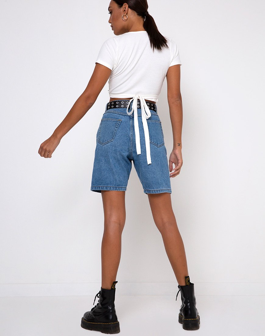 Afbeelding van Bria Wrap Top in Rib Ivoor