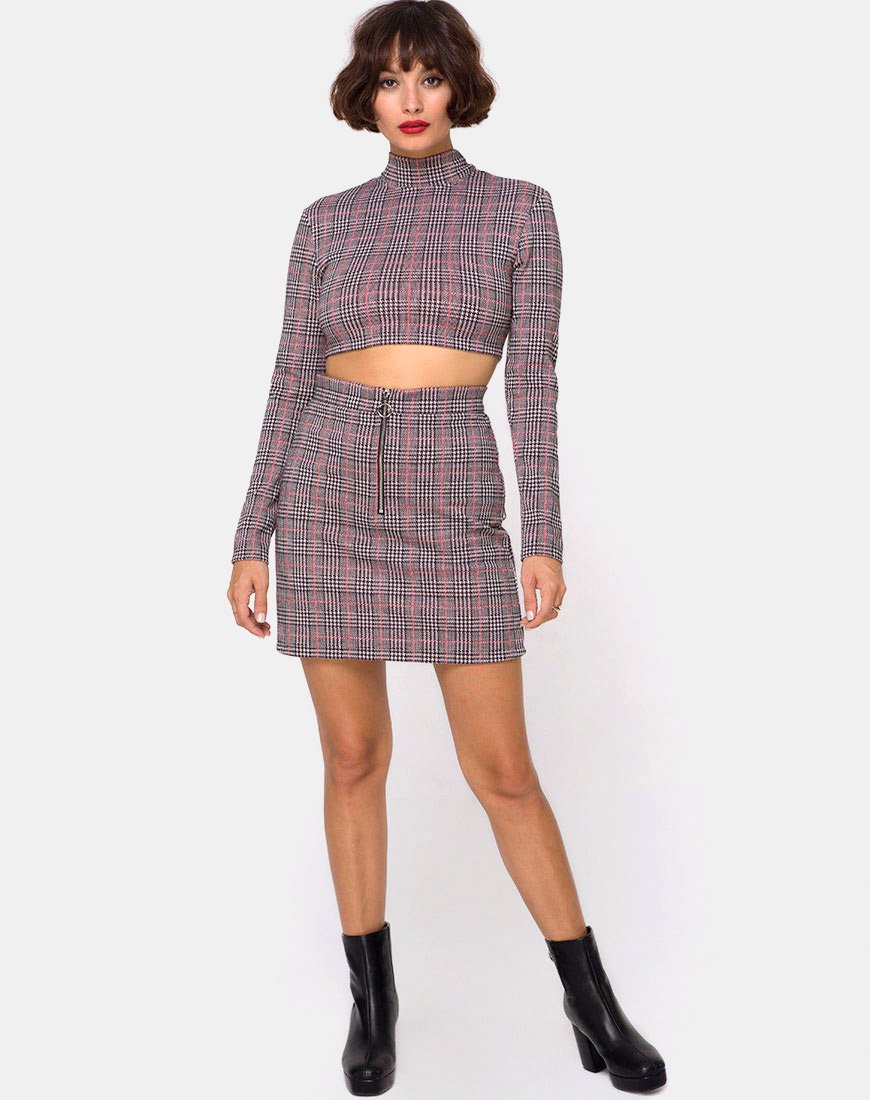 Afbeelding van Bronti minirok in Charles Check Blush