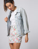 Afbeelding van Mini Broomy Rok in Bloem Bloemig Blauw Basis
