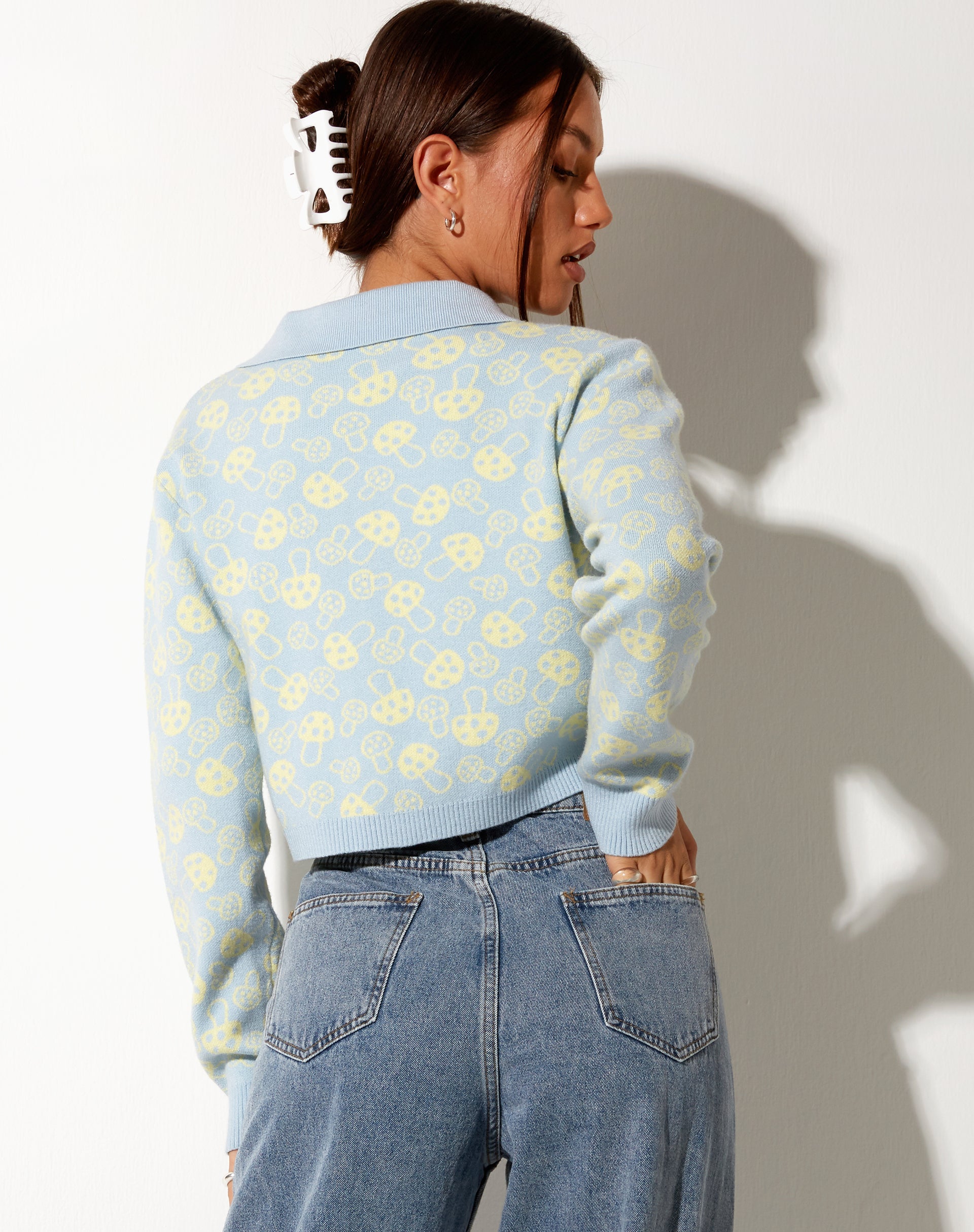 Afbeelding van Bufo Vest in Baby Paddenstoel Blauw en Geel