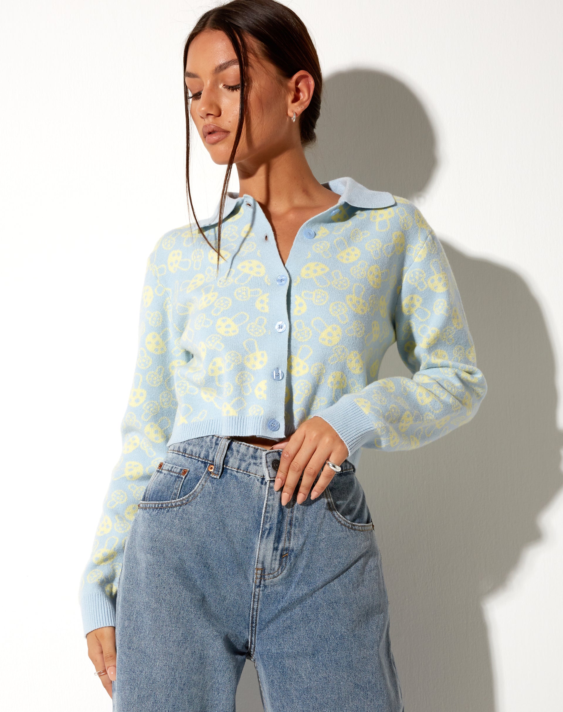 Afbeelding van Bufo Vest in Baby Paddenstoel Blauw en Geel