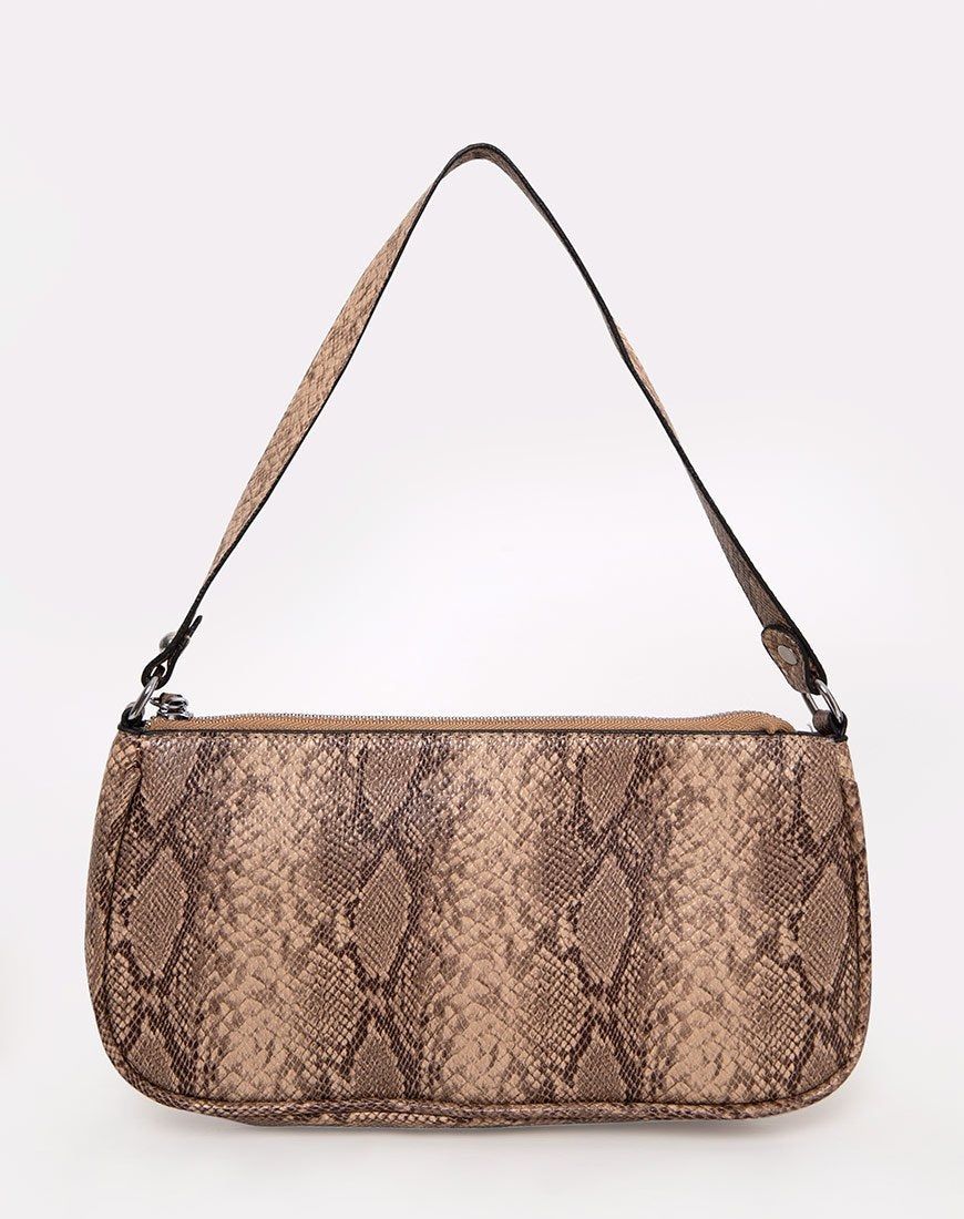 Afbeelding van Gigi Schoudertas in Slangen Beige