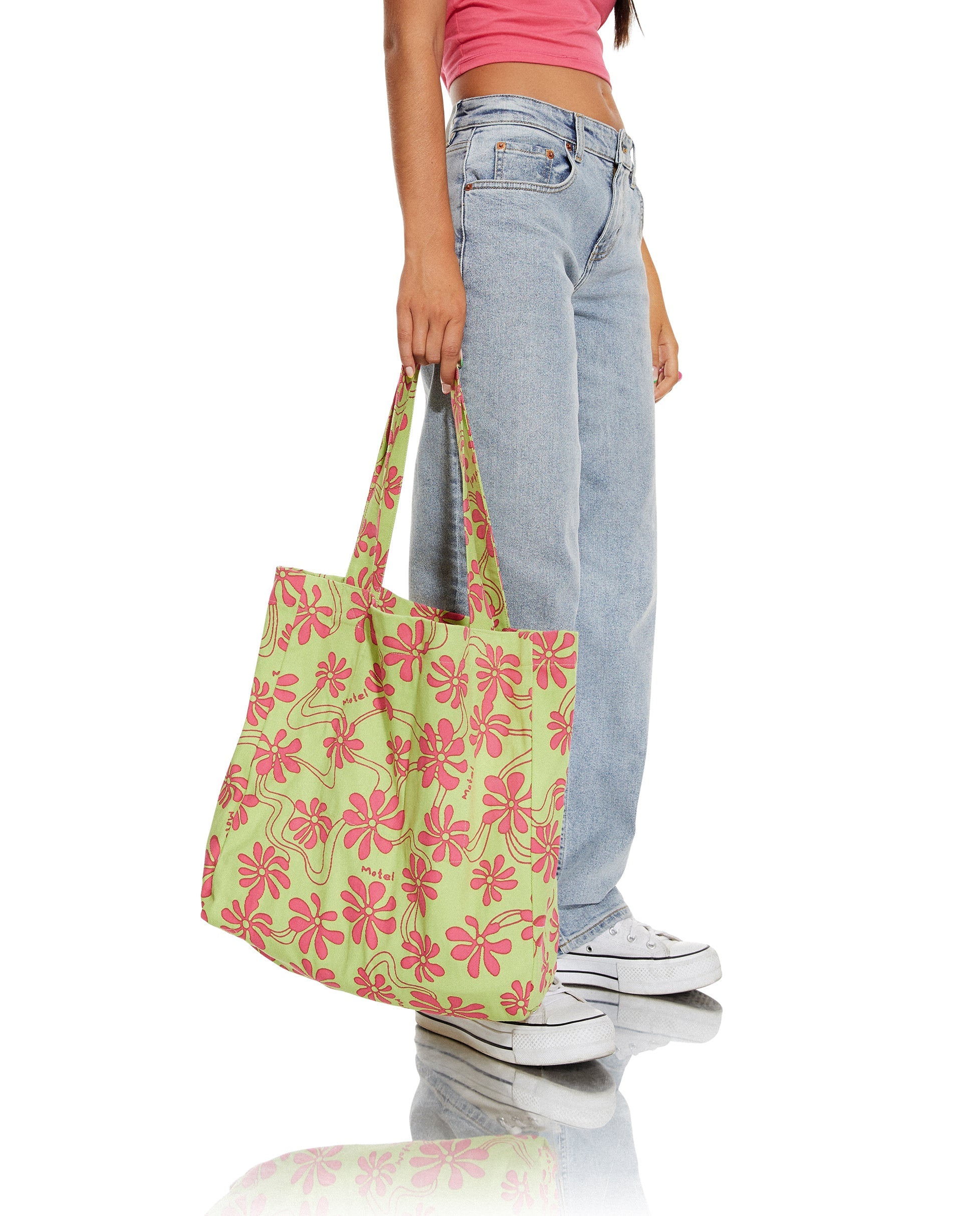 Afbeelding van MOTEL X BARBARA Barbs Tote Bag in Green Beachy Floral