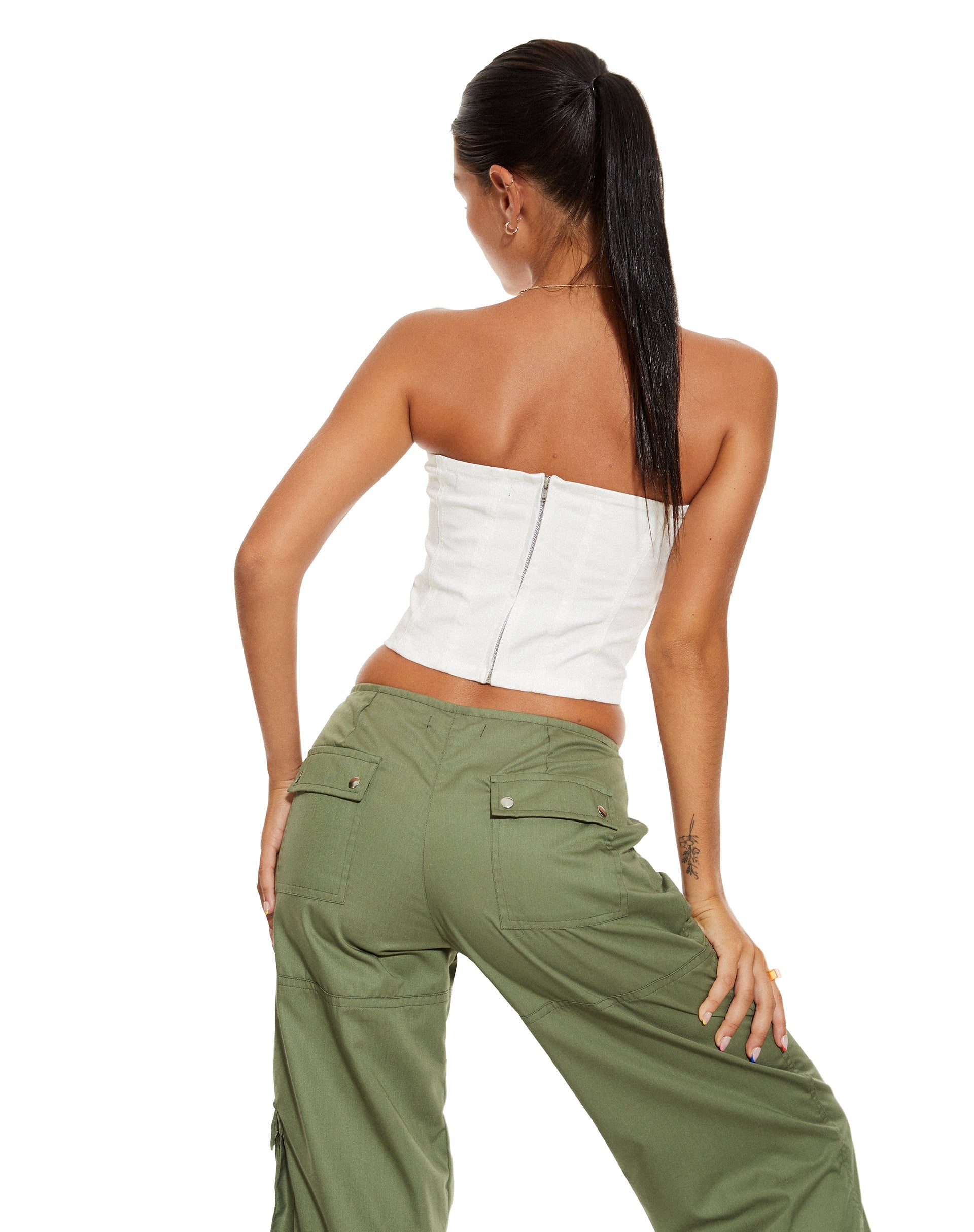 beeld van MOTEL X BARBARBA Steia Corset Top in Wit