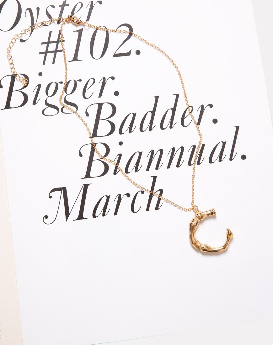 Ketting in goud Letter C