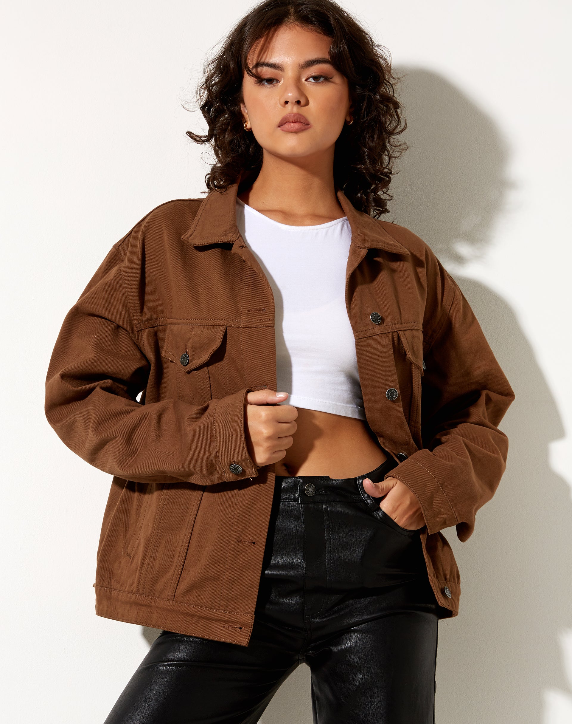 Afbeelding van Calissa Denim Jacket in Rich Brown