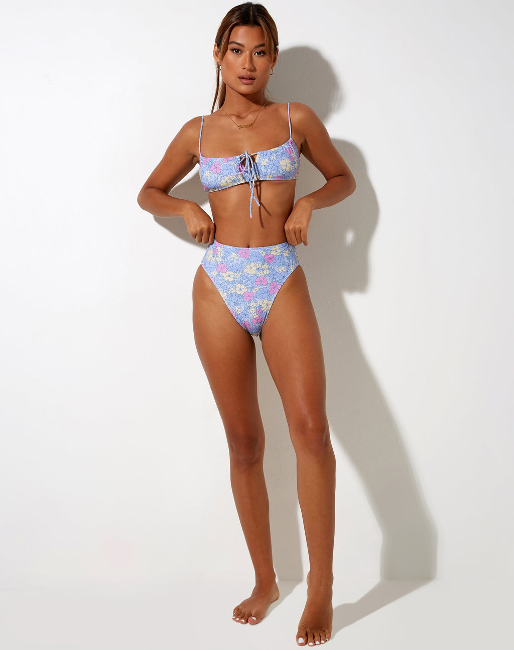 Carmeson Bikinibroekje in Uitgewassen Pastel Bloemen