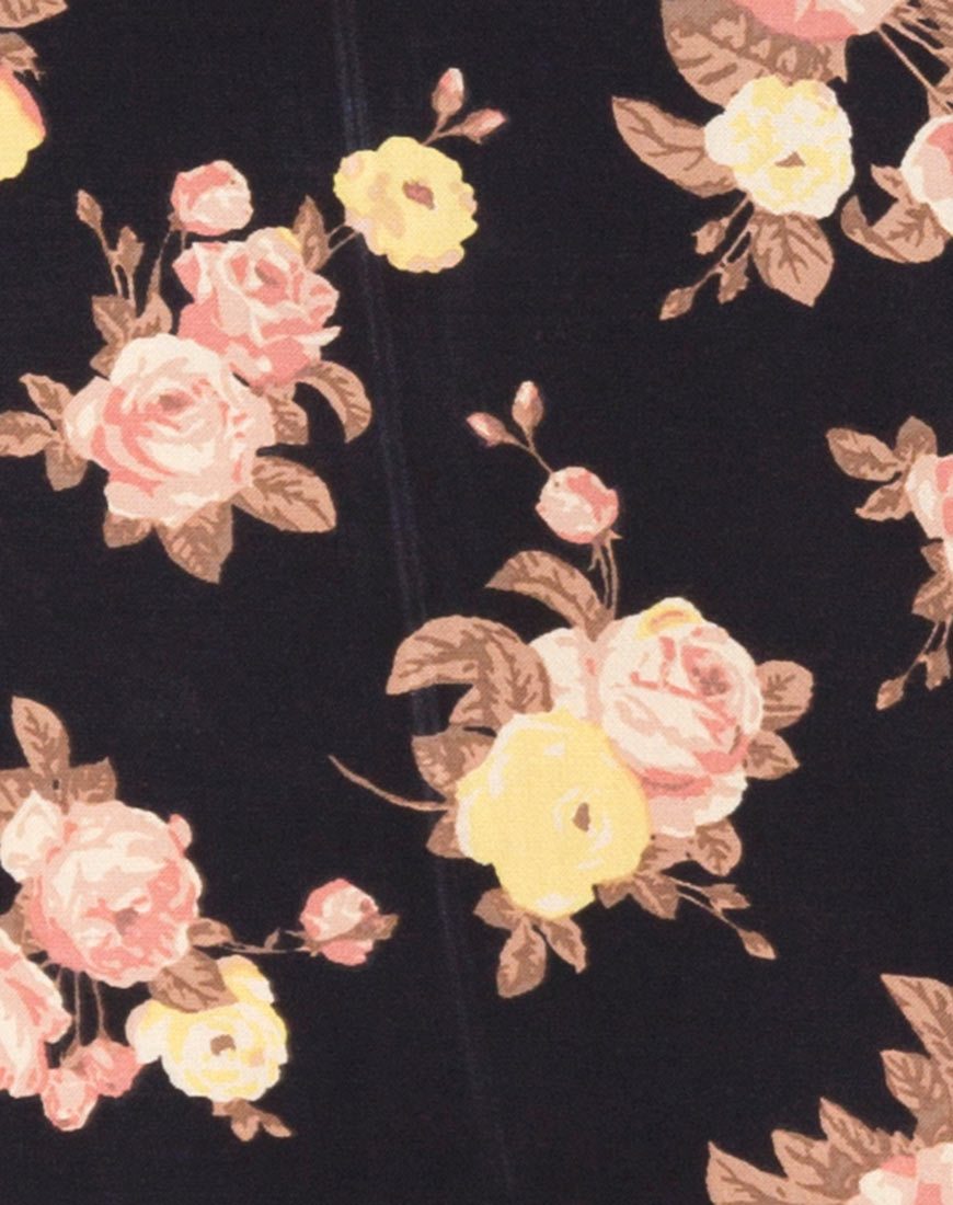 Afbeelding van Camosa Swing Dress in Antique Rose Zwart