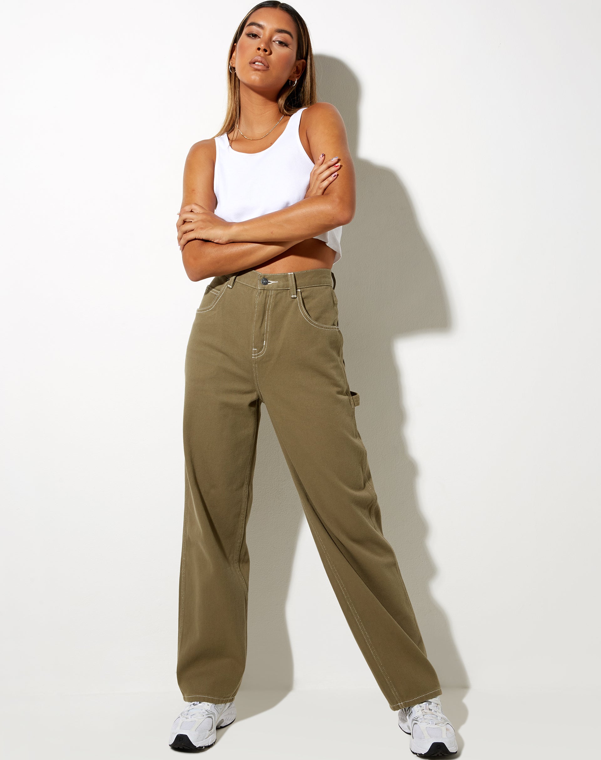 Afbeelding van Carpenter Parallel Jeans in Khaki