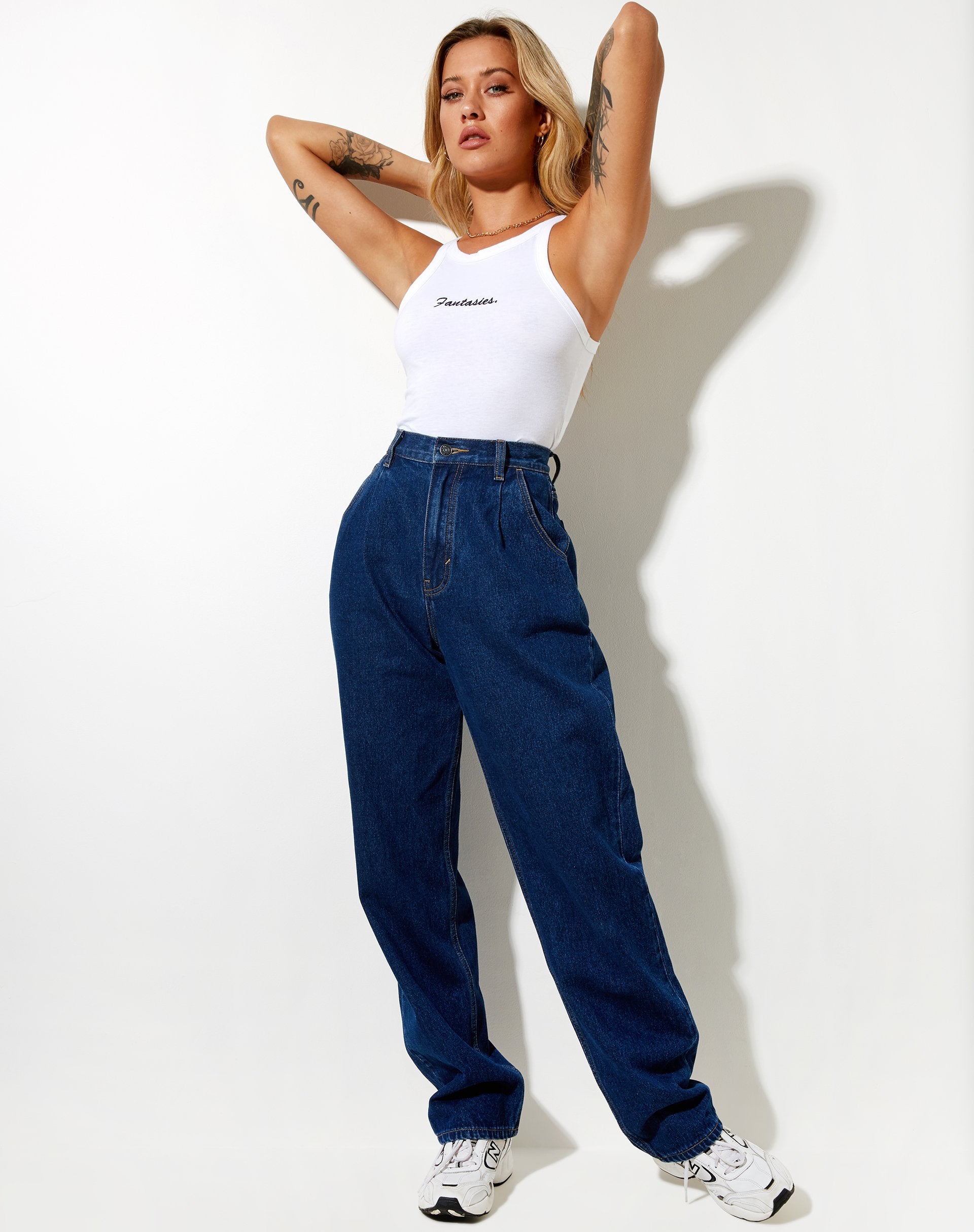 Afbeelding van Carter Vest Top in Lycra Wit Fantasies Embro