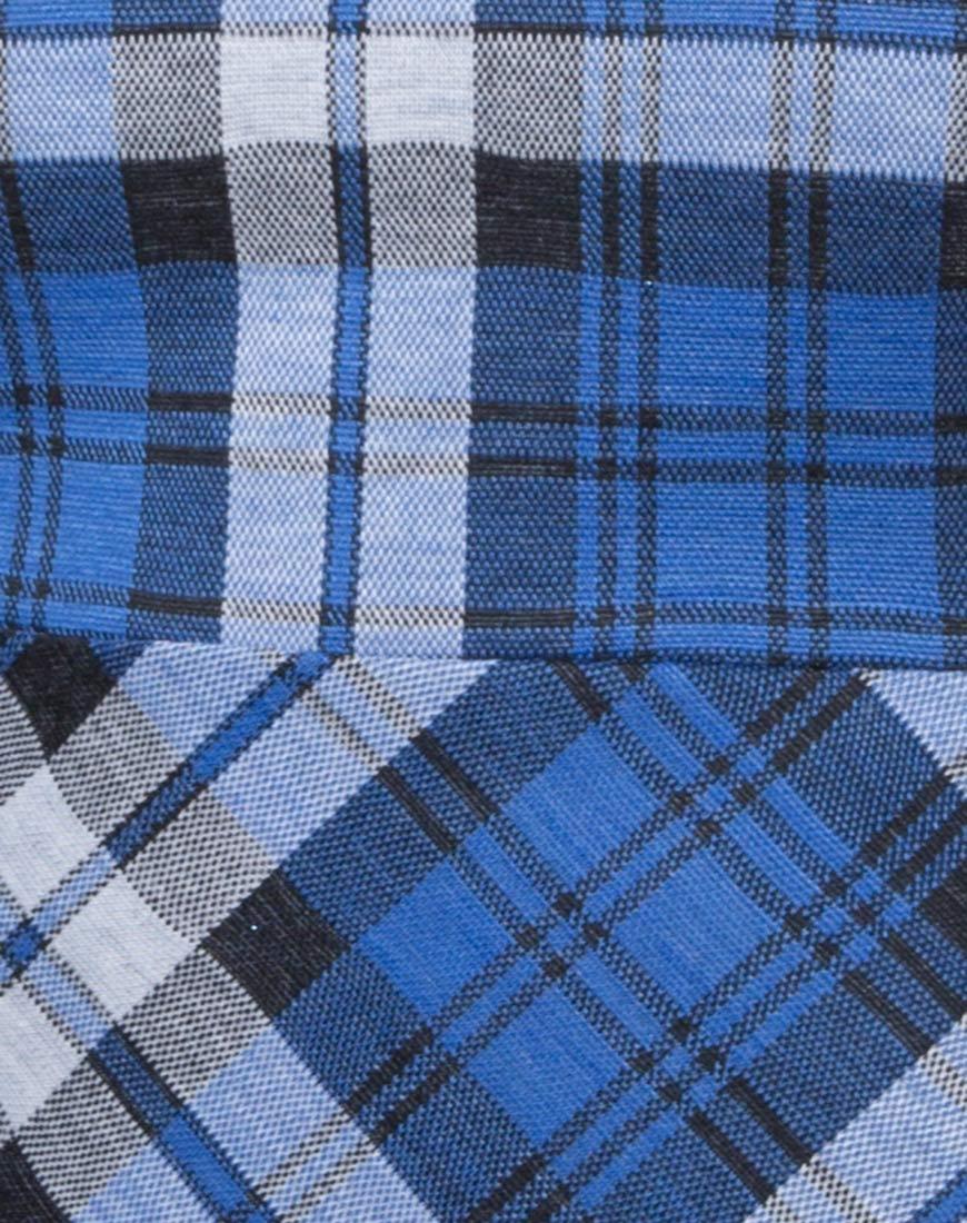Afbeelding van Cassia Slip Dress in Plaid Stretch Blue