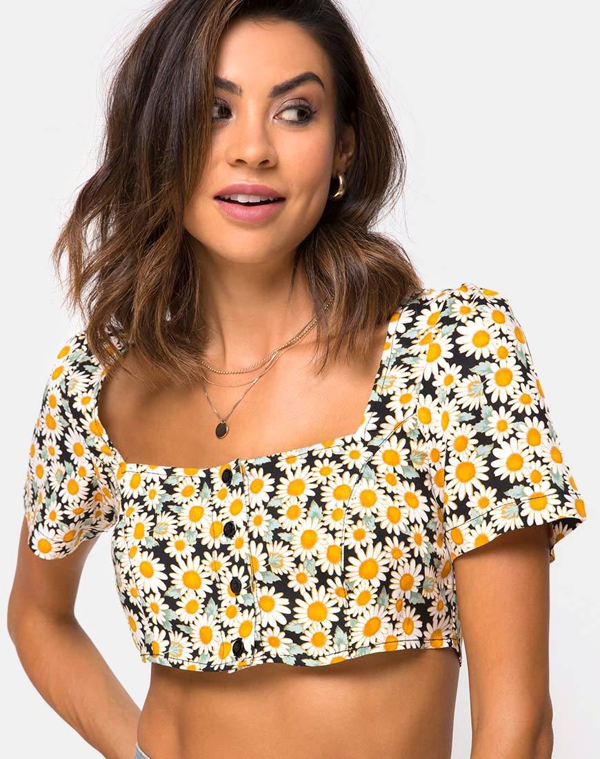 Afbeelding van Cavazza Crop Top in Delightful Daisy