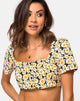 Afbeelding van Cavazza Crop Top in Delightful Daisy