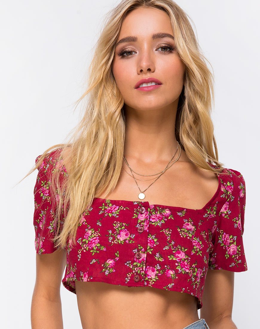 Afbeelding van Cavazza Crop Top in Soheila Floral