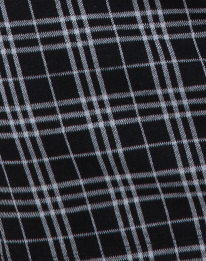 Afbeelding van Cecile Slip Dress in Mono Plaid Zwart