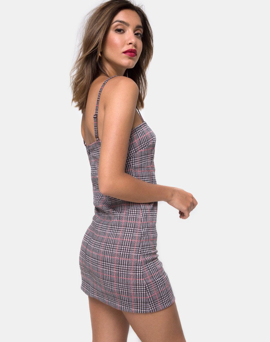 Cecile jurk in Charles Check Blush