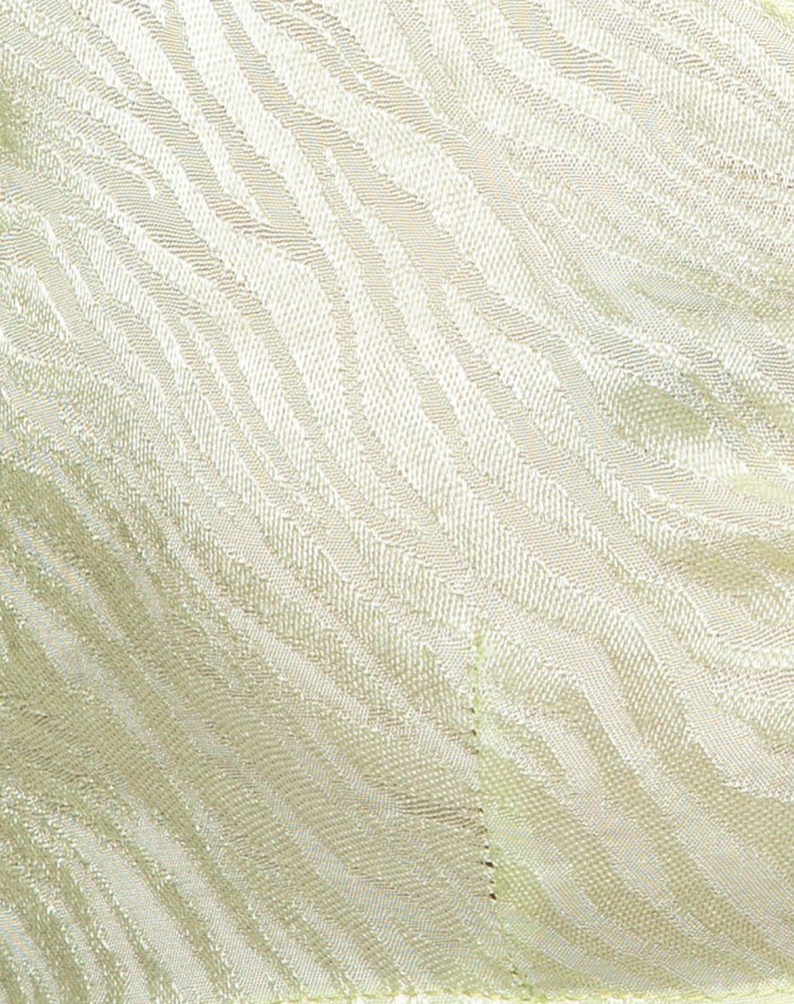 Afbeelding van Celinda Longsleeve Top in Satin Zebra Pistachio