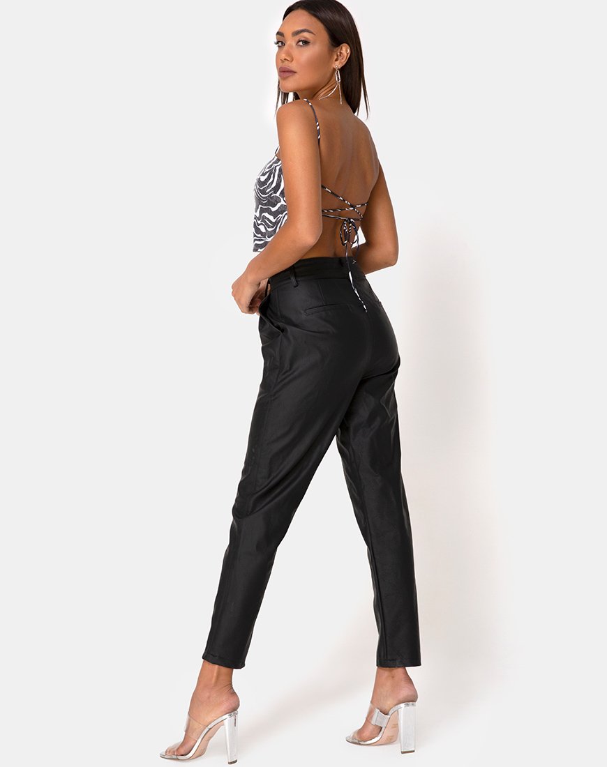 Afbeelding van Champo Crop Top in Trippy Zebra Helder Pailletten