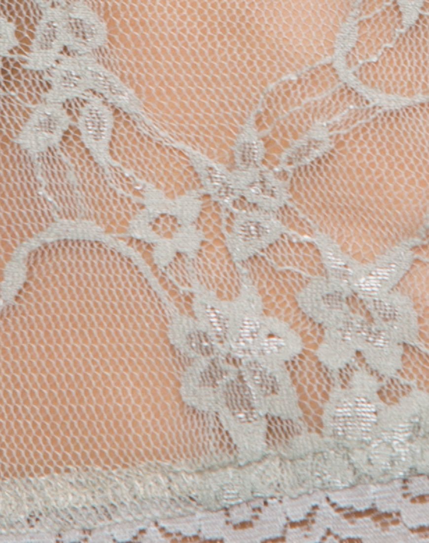 Afbeelding van Chesa Crop Top in Daisy Kant Pistache