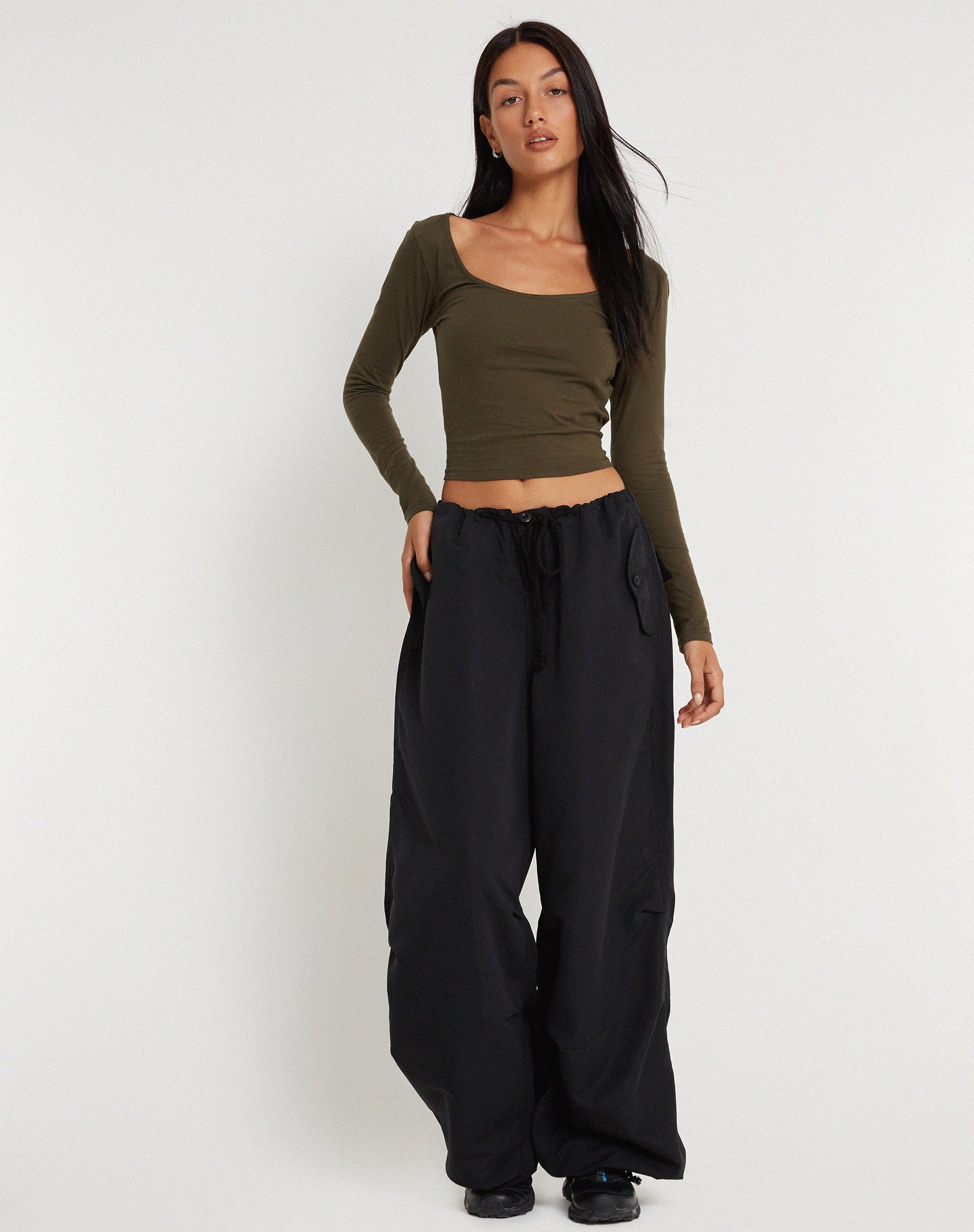 Afbeelding van Chute Broek in Microfiber Zwart