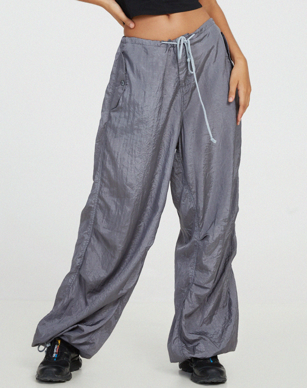 Chute broek in parachute koel grijs