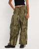 Afbeelding van Chute broek in Dystopian vouw Khaki
