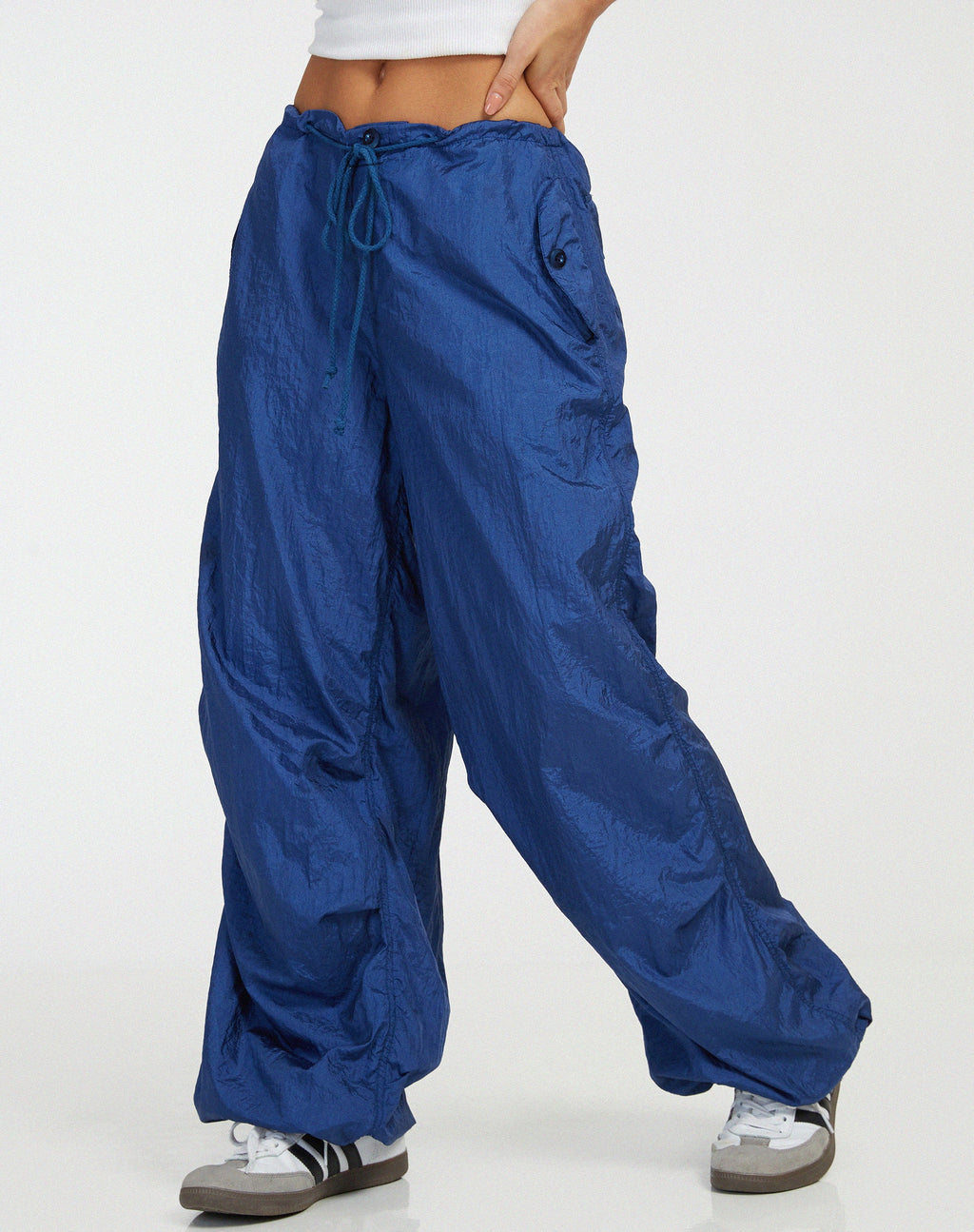 Chute broek in marine