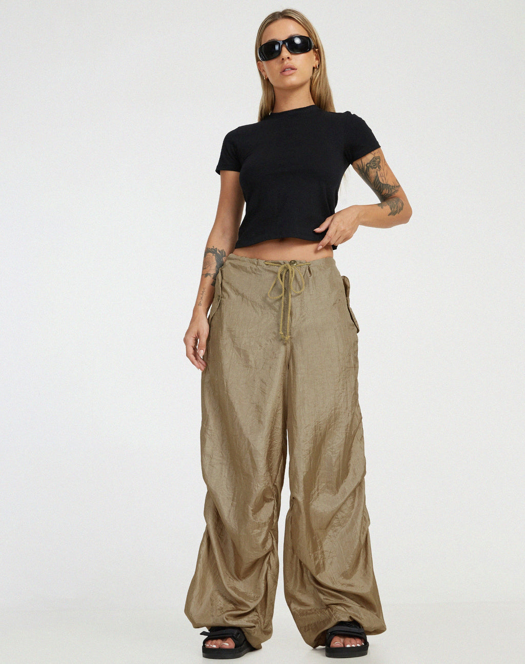 Chute broek in parachutetortilla