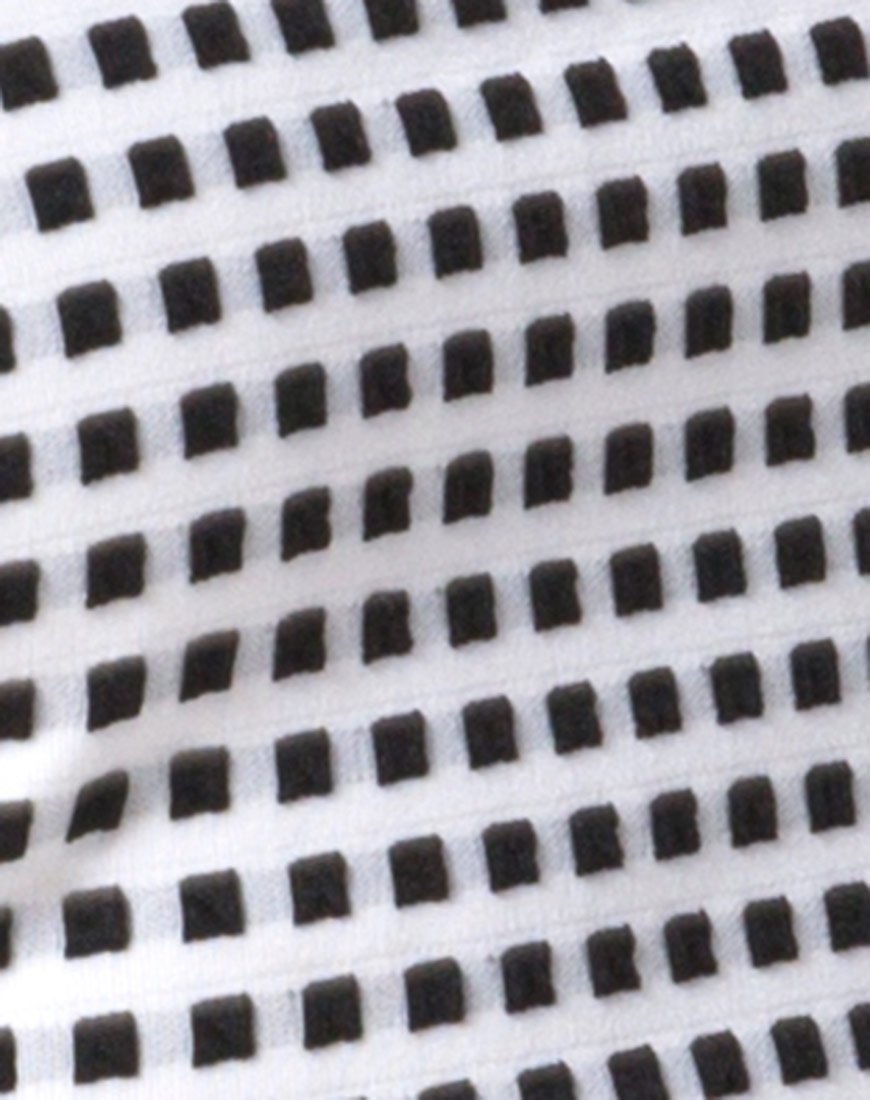 Afbeelding van Ciara Top in Gingham Ivoor Zwart